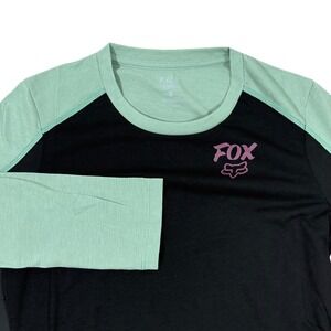 FOX Ranger Dri-Release 3/4 Sleeve Jersey Women's‎ Small Black Green NEW MTB Bike